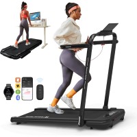 Mobvoi Home Treadmill SE 3 in 1 Foldable Treadmill for Home Walking Pad 2.5 HP Compact Portable folding Under Desk Running Machine with Remote Control LED Display for Home Office 12 km/h